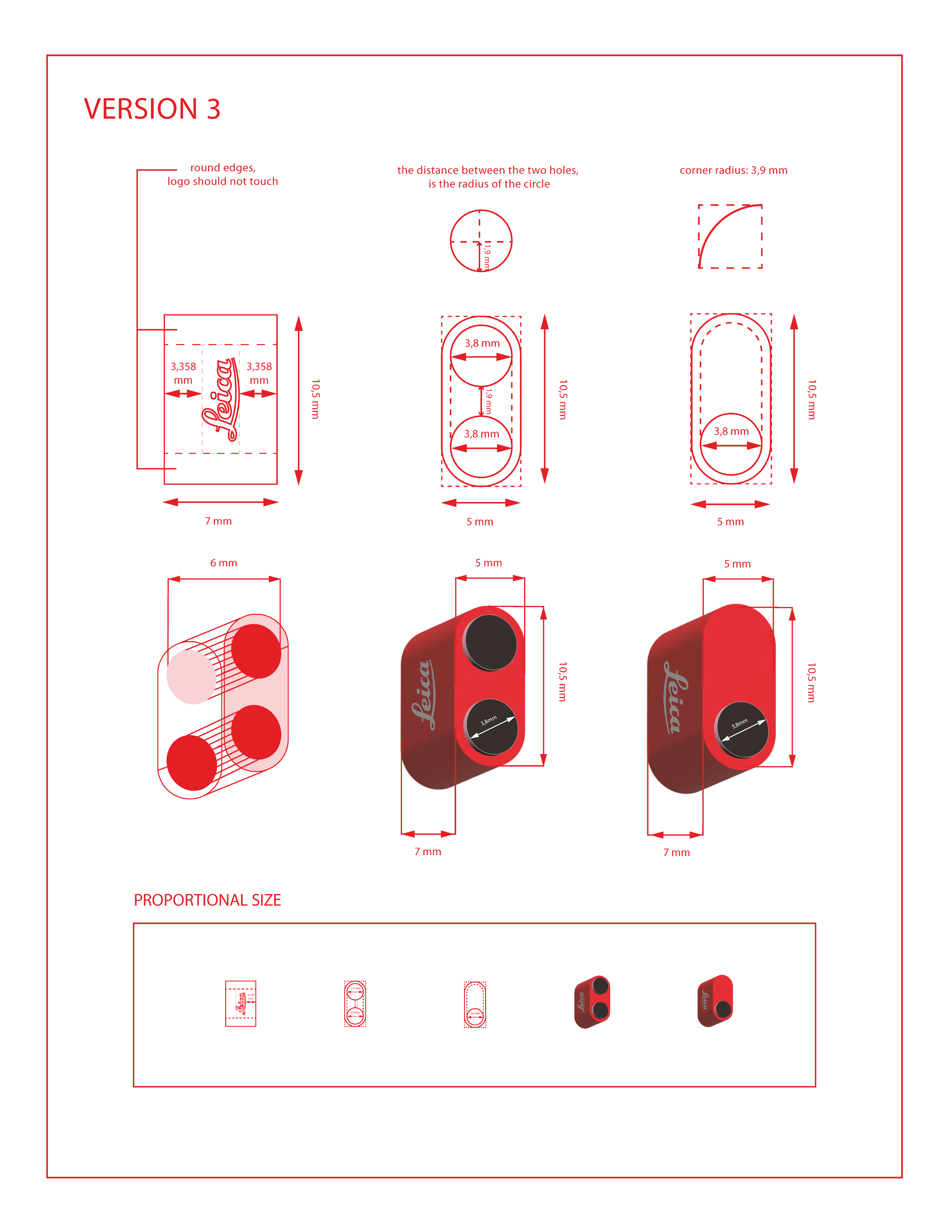 Leica technical drawing, variant three